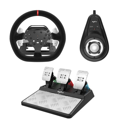 PXN V10 3-in-1 Racing Wheel with 9000 Feedback Adjustable Pedals for PS5 PC