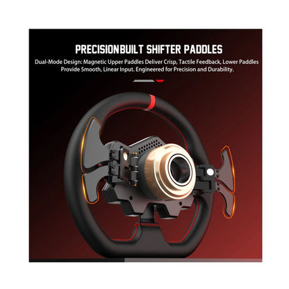 PXN VD10 WDS R2 Direct Drive Racing Wheel 10Nm Torque with LED RPM Display and Alloy Paddle Shifters for PC
