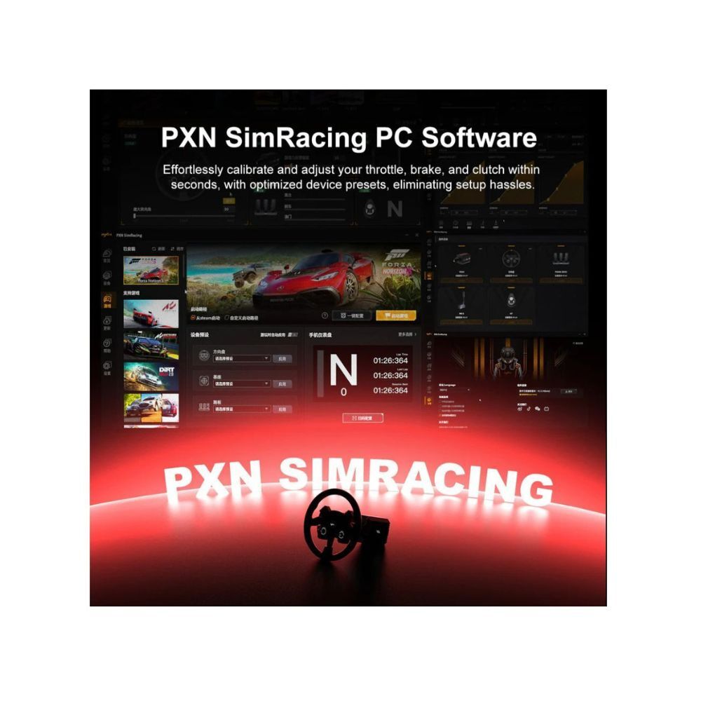 PXN VD10 WDS R2 Direct Drive Racing Wheel 10Nm Torque with LED RPM Display and Alloy Paddle Shifters for PC