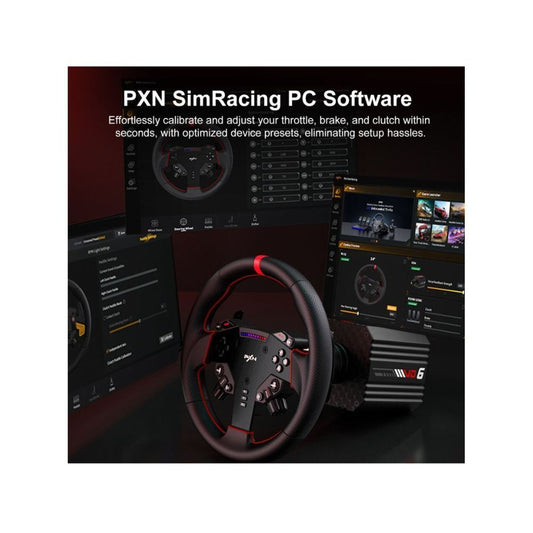 PXN VD6 Direct Drive Wheel Base 6Nm Torque Racing Simulator Base for PC with Adjustable Steering and Magnetic Encoder