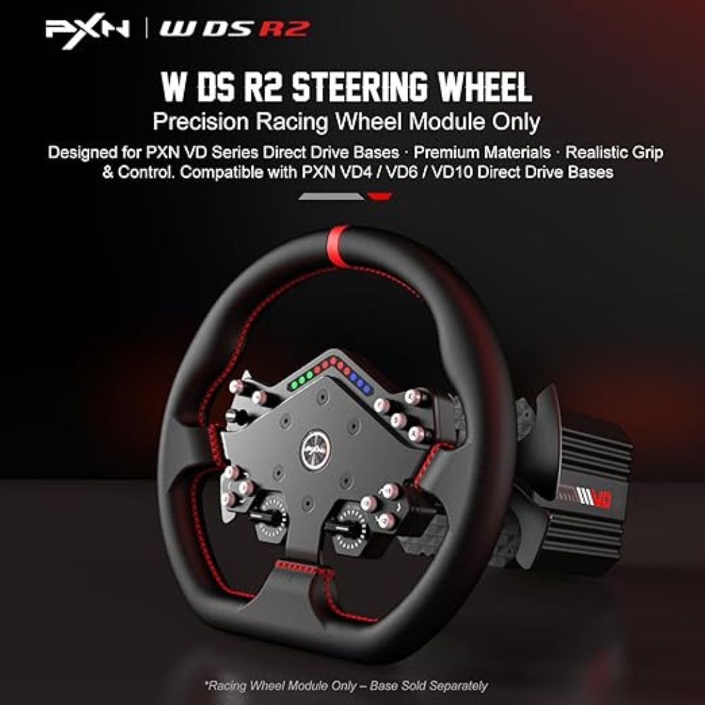 PXN WDS R2 300mm Racing Steering Wheel with LED RPM and Quick Release