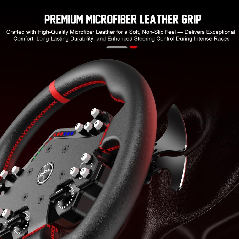 PXN WDS R2 300mm Racing Steering Wheel with LED RPM and Quick Release