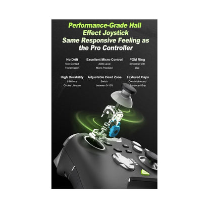 PXN P5 Wireless Wired Gaming Controller 1000Hz Hall for PC Switch iOS Android Black