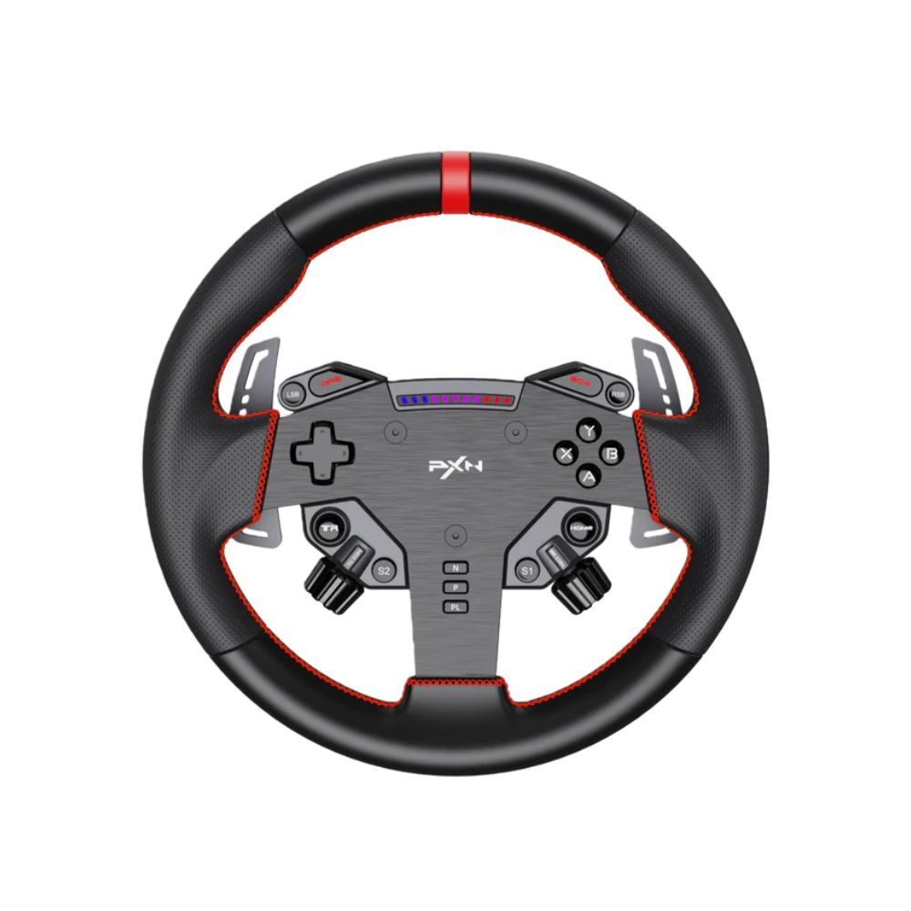 PXN VD6 Direct Drive Racing Simulator Bundle with 280 mm Wheel and 2 Pedal Set for PC