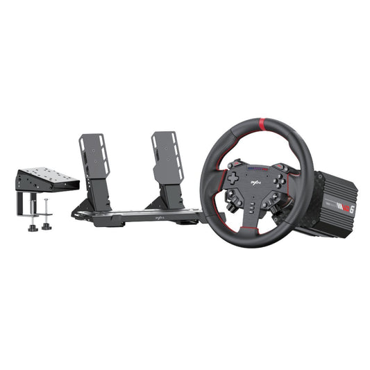PXN VD6 Direct Drive Racing Simulator Bundle with 280 mm Wheel and 2 Pedal Set for PC