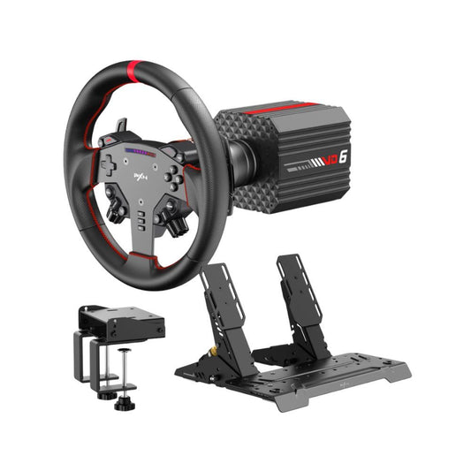 PXN VD6 Direct Drive Racing Wheel Bundle 6Nm 280mm Wheel Z8 Pedals PC