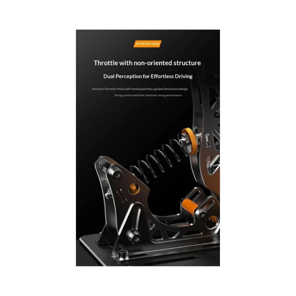 PXN Vector X Racing Pedals Carbon Fibre Black Adjustable Metal