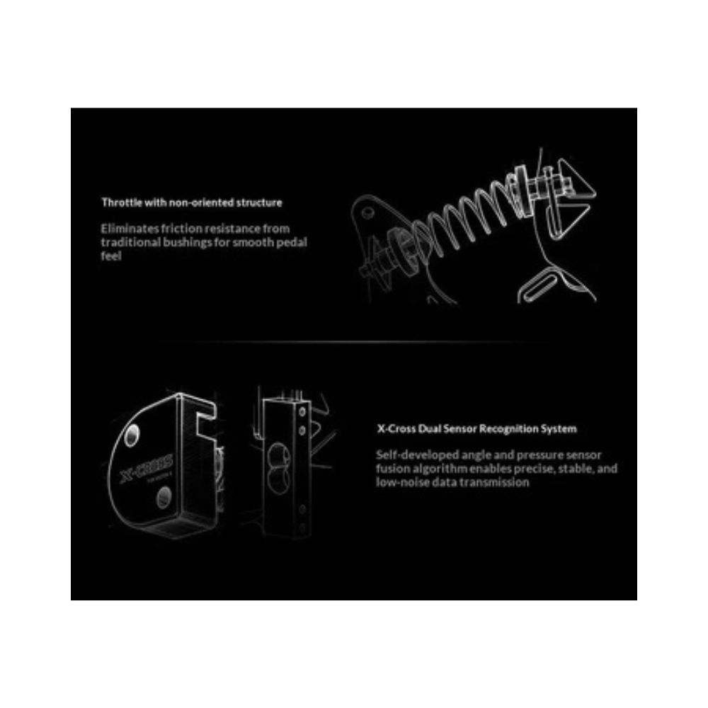 PXN Vector X Racing Pedals Carbon Fibre Black Adjustable Metal