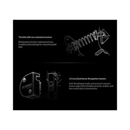 PXN Vector X Racing Pedals Carbon Fibre Black Adjustable Metal