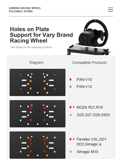 PXN-A10 Foldable and Adjustable Racing Sim Frame