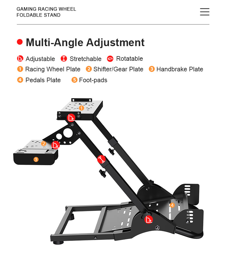 PXN-A10 Foldable and Adjustable Racing Sim Frame