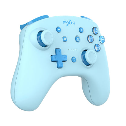 PXN-9607X Wireless Controller for Nintendo Switch - Green, Joystick with Turbo Function, NFC, 20h Playtime, 550mAh Rechargeable Battery Mica Blue